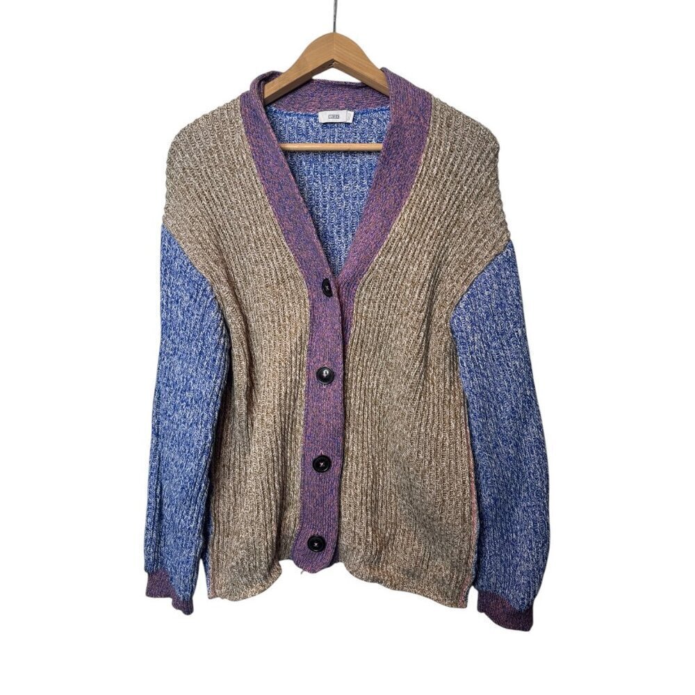 Closed Color-Block Rib Knit V-Neck Cardigan - Size XS - Picture 2 of 8